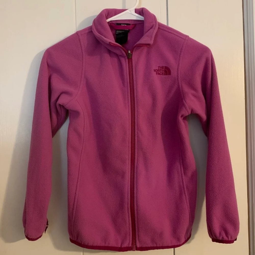 North Face girls 1/4 zip fleece jacket size 10/12